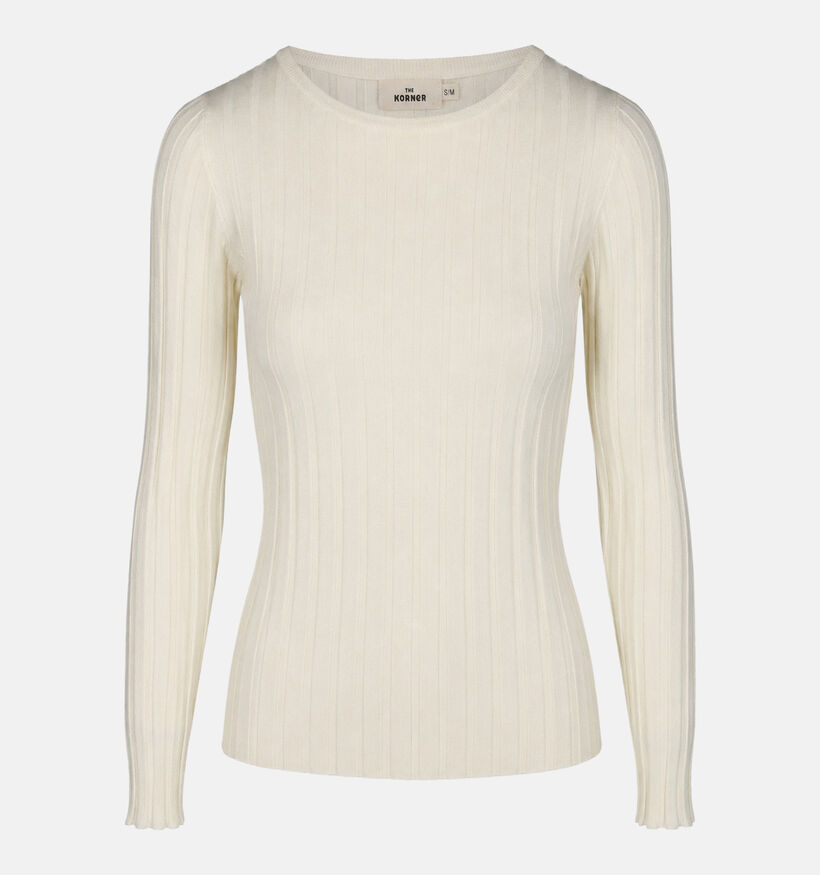 The Korner Ecru T-shirt met Lange Mouwen voor dames (382181)