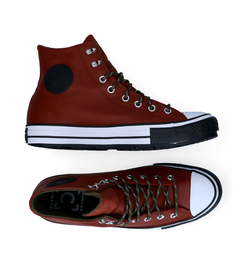 Converse Chuck Taylor AS Winter Baskets en Noir en cuir (293724)