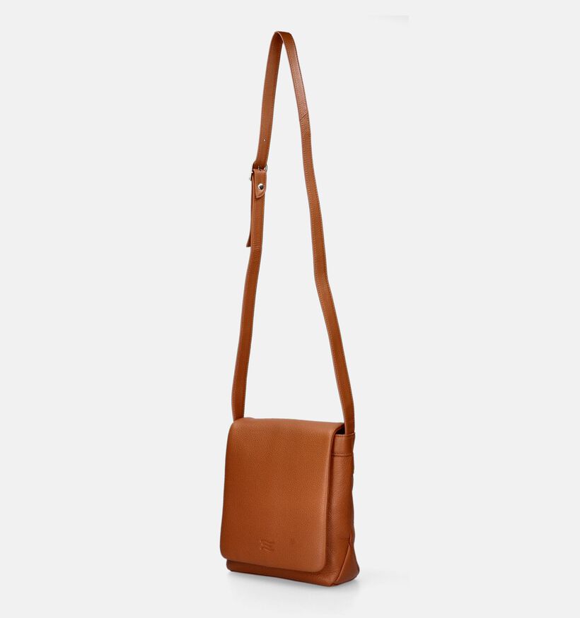 Crinkles Sac porté croisé en Cognac pour femmes (349846)