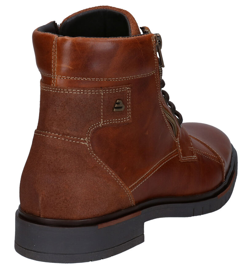 Bullboxer Cognac Geklede Hoge Schoenen in leer (281786)