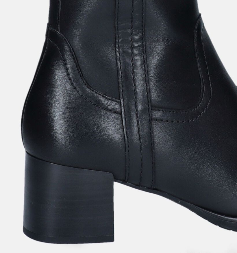 Tamaris Comfort Zwarte Lange laarzen met blokhak voor dames (344522) - geschikt voor steunzolen