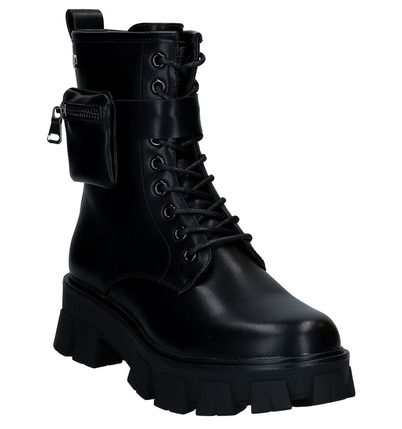Xti Boots à lacets en Noir en simili cuir (300229)