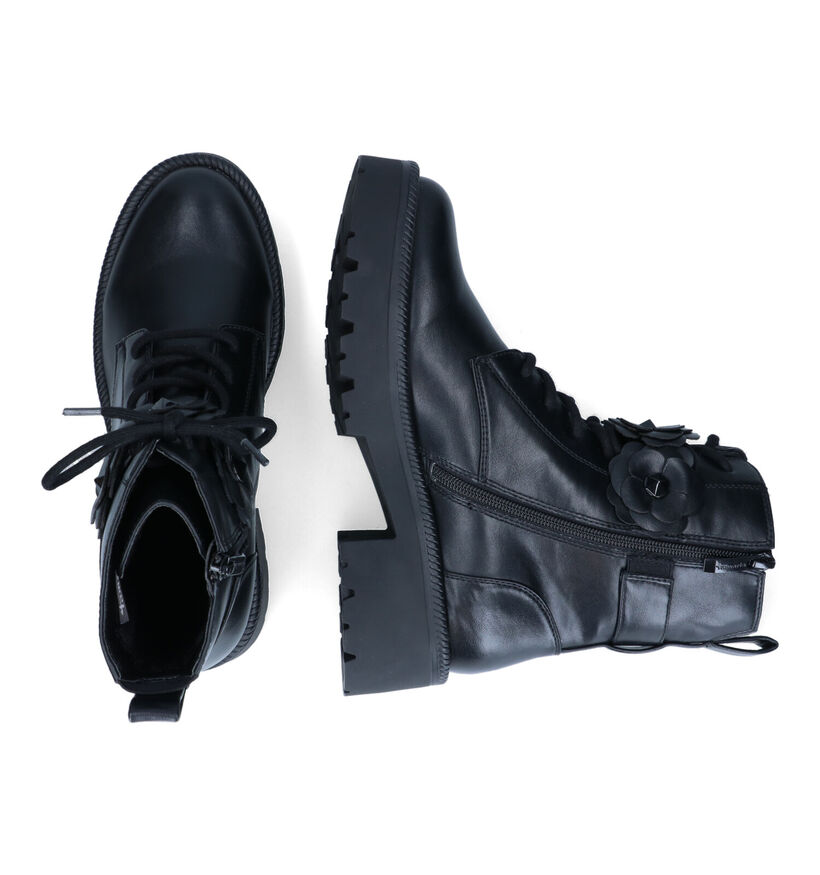 Tamaris Boots à lacets en Noir en simili cuir (315503)