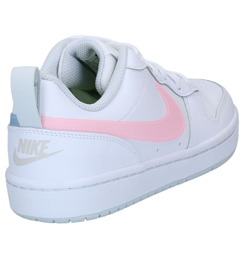 Nike Court Borough Witte Sneakers in kunstleer (284455)