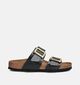 Birkenstock Sydney Cushion Buckle Zwarte Slippers voor dames (360264)