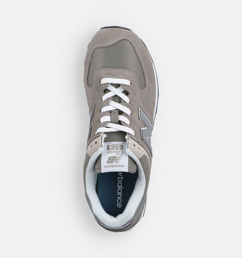 New Balance 574 Baskets en Taupe/Gris pour hommes (366263) - pour semelles orthopédiques