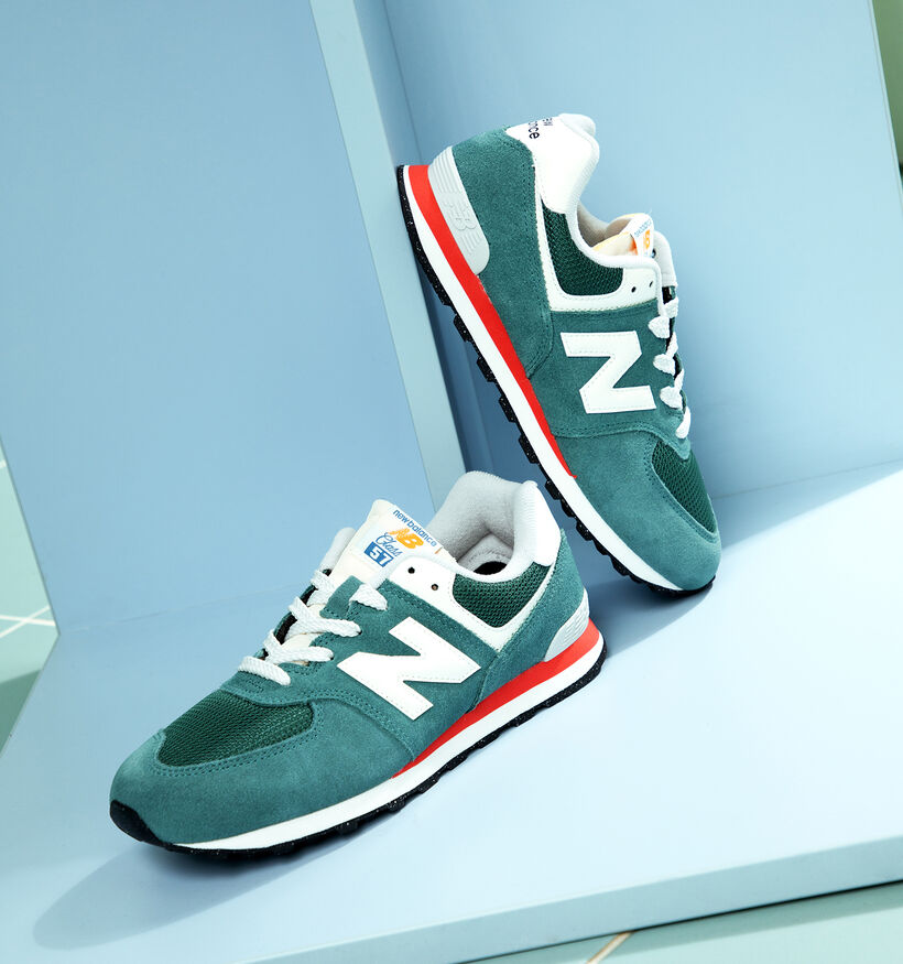 New Balance GC 574 Baskets en Vert pour garçons, filles (350574)