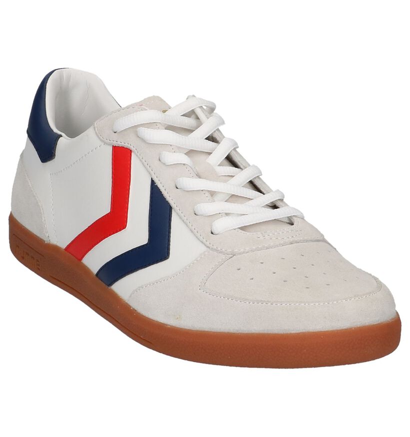 Witte Hummel Victory Leather Sneakers, , pdp