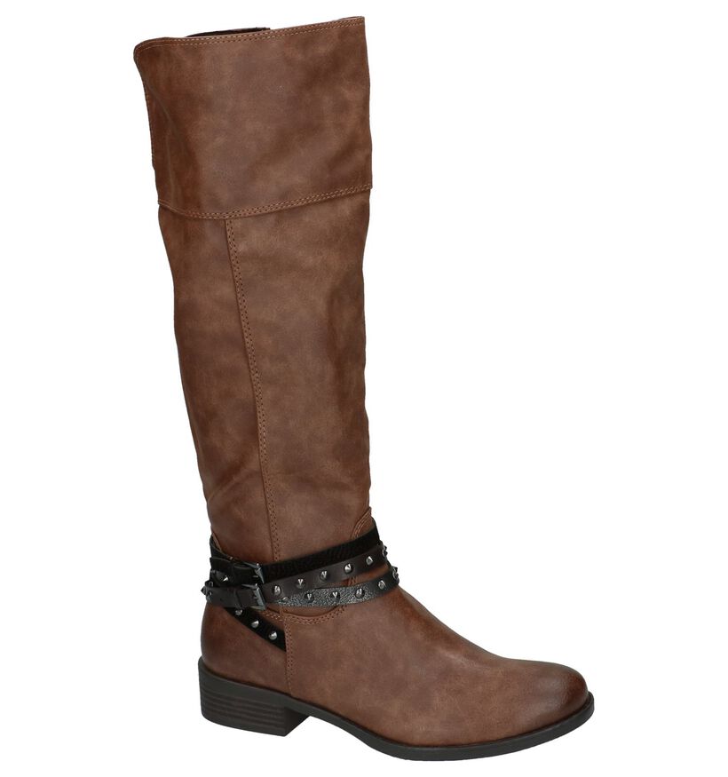 Marco Tozzi Bottes hautes en Cognac en simili cuir (202742)
