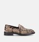 Laurent David Donkerbeige Loafers voor dames (380701)