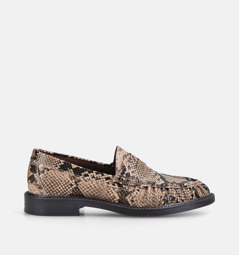 Laurent David Donkerbeige Loafers voor dames (380701)