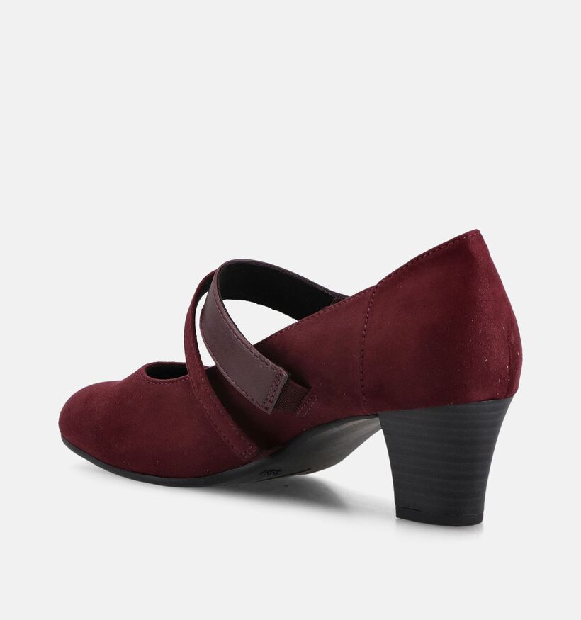Jana Bordeaux Pump met Bandje voor dames (377084)