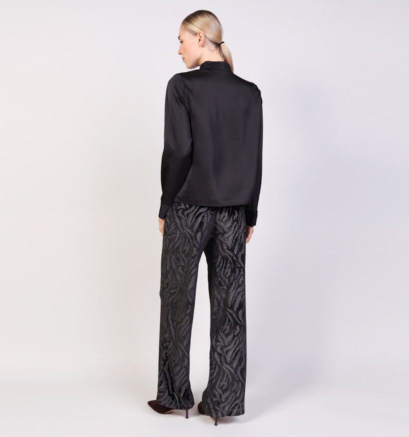 Vila Fadia Draped Blouse en Noir Vila Fadia Draped Blouse en Noir pour femmes (366670)