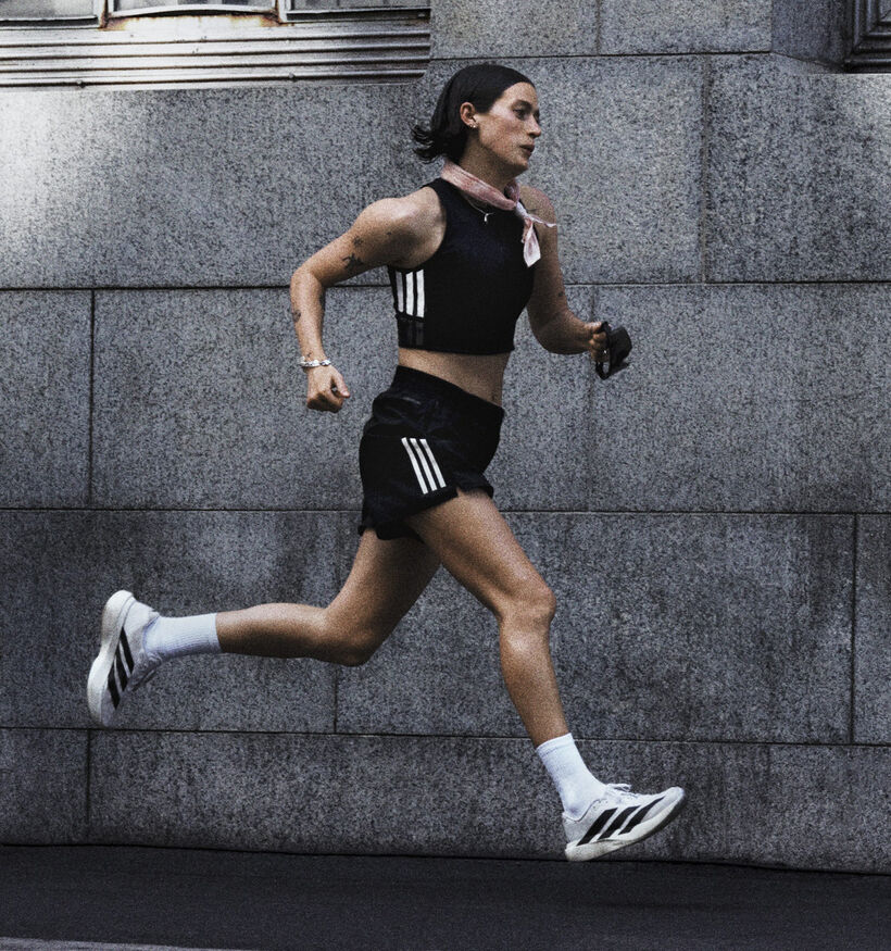 adidas Adizero Evo Baskets sportives en Blanc pour femmes (376145) - pour semelles orthop&eacute;diques