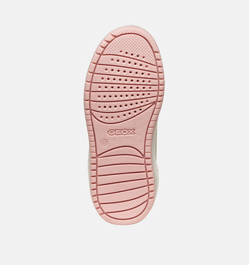 Geox Pastel Roze/Witte Hoge Sneakers voor meisjes (360337) - geschikt voor steunzolen