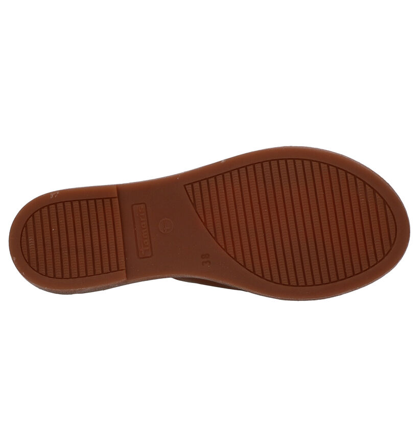 Tamaris TOUCH it Kaki Slippers in leer (270155)