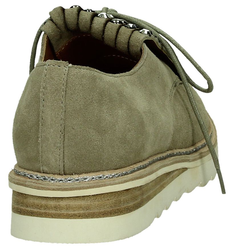 Alma en Pena Taupe Veterschoenen, , pdp
