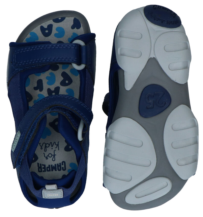 Camper Sandales en Bleu foncé en textile (288738)