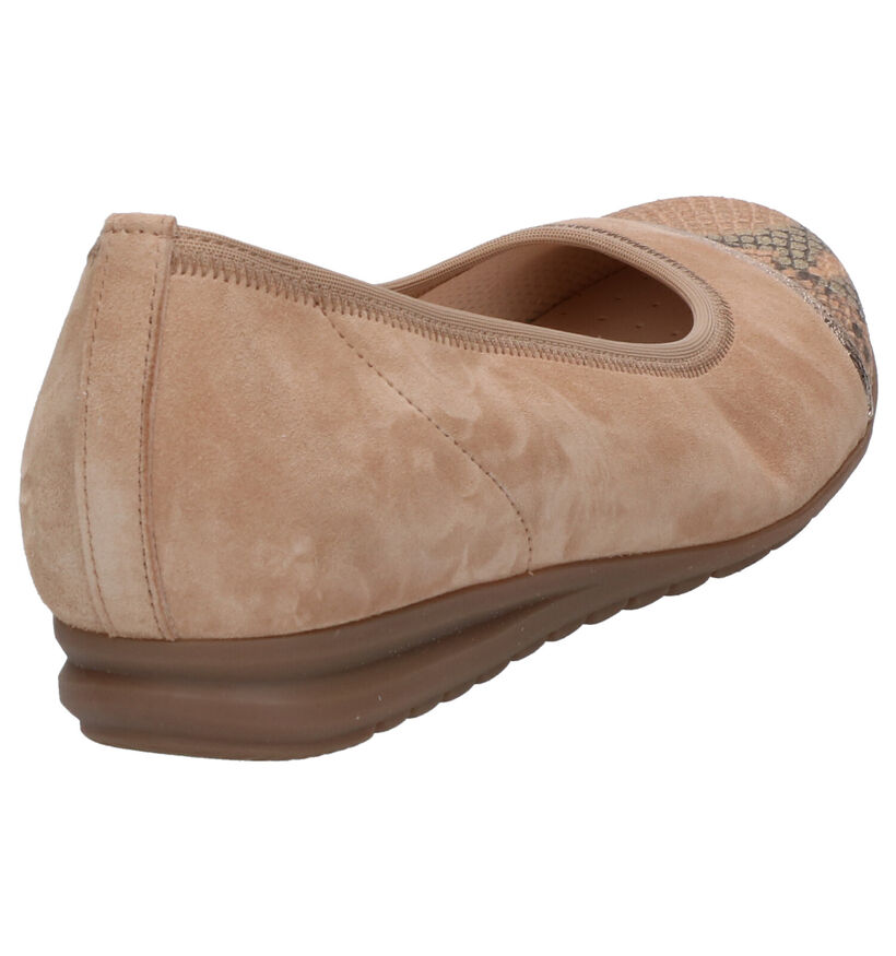 Gabor Easy Walking Beige Ballerina's in daim (271492)