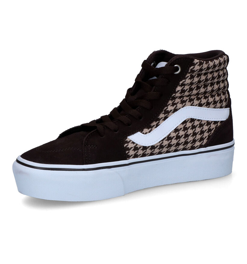 Vans Filmore Hi Platform Baskets Hautes en Marron pour femmes (312590)