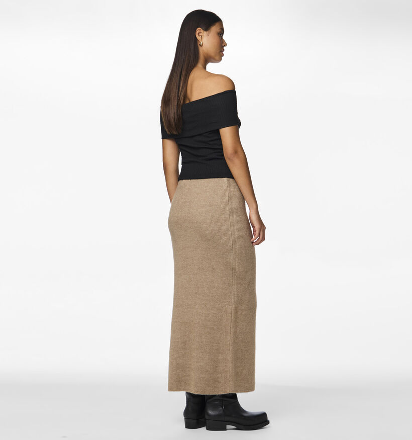 Pieces Niko Taupe Gebreide rok voor dames (346561)