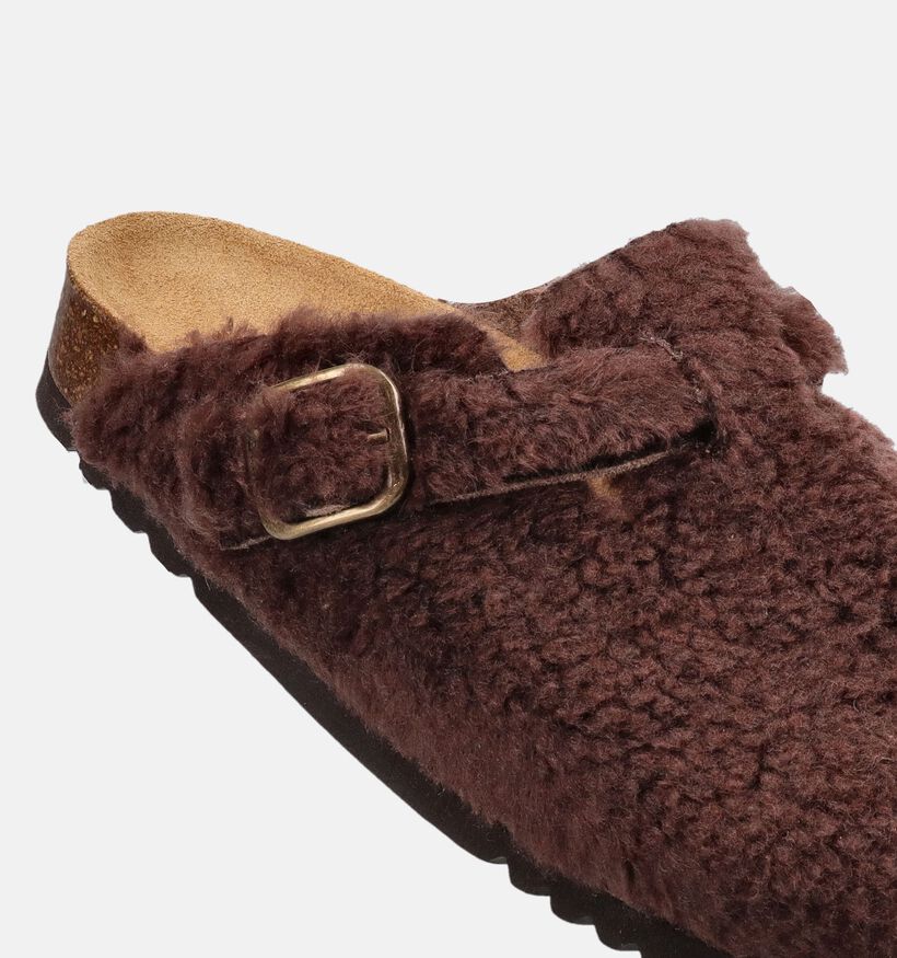 Scholl Camille Donkerbruine Slippers voor dames (381004)