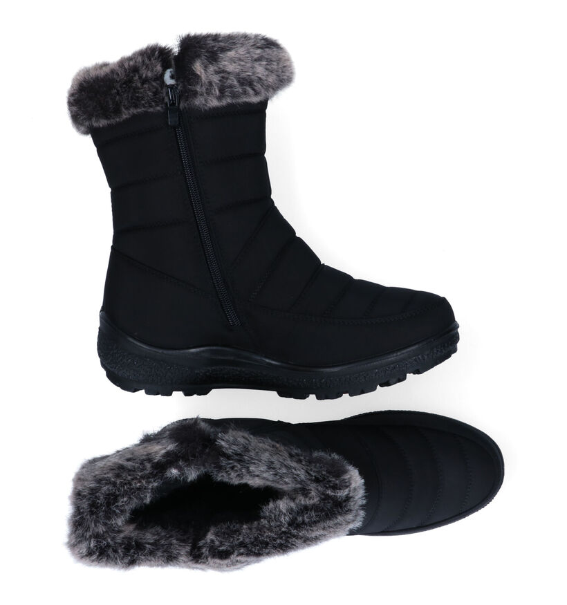 Soft Comfort Bottes de neige en Noir en textile (312098)