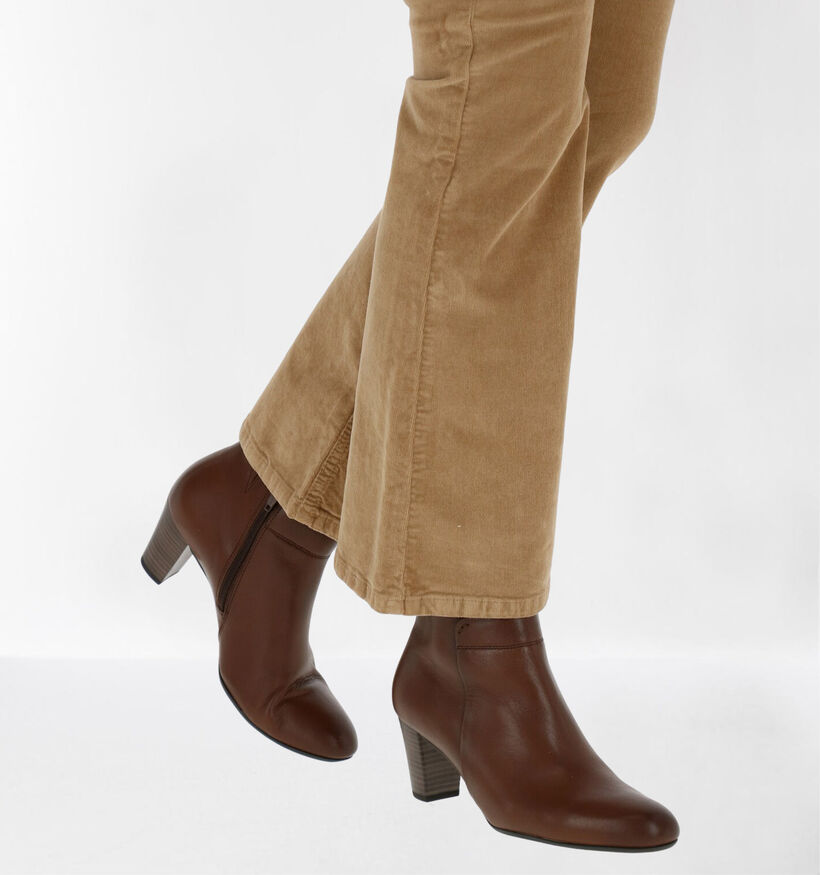 Gabor Cognac Enkellaarzen in leer (282331)