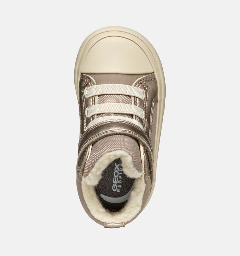 Geox Gisli Beige/Gouden Sneakers voor meisjes (360338) - geschikt voor steunzolen