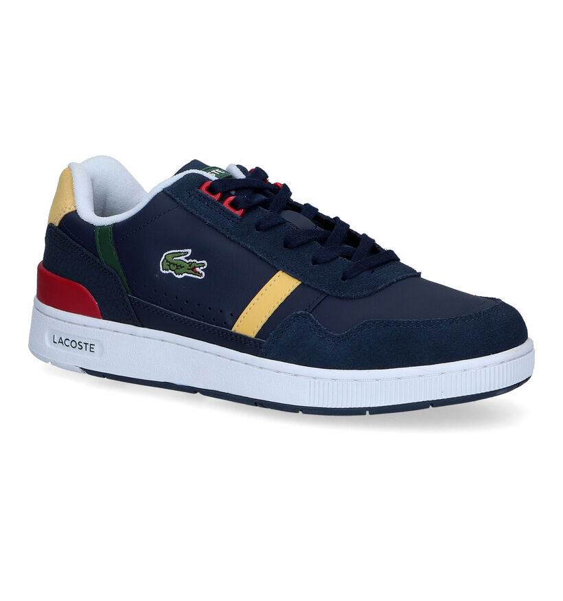 Lacoste T-Clip Baskets en Bleu, Hommes Baskets