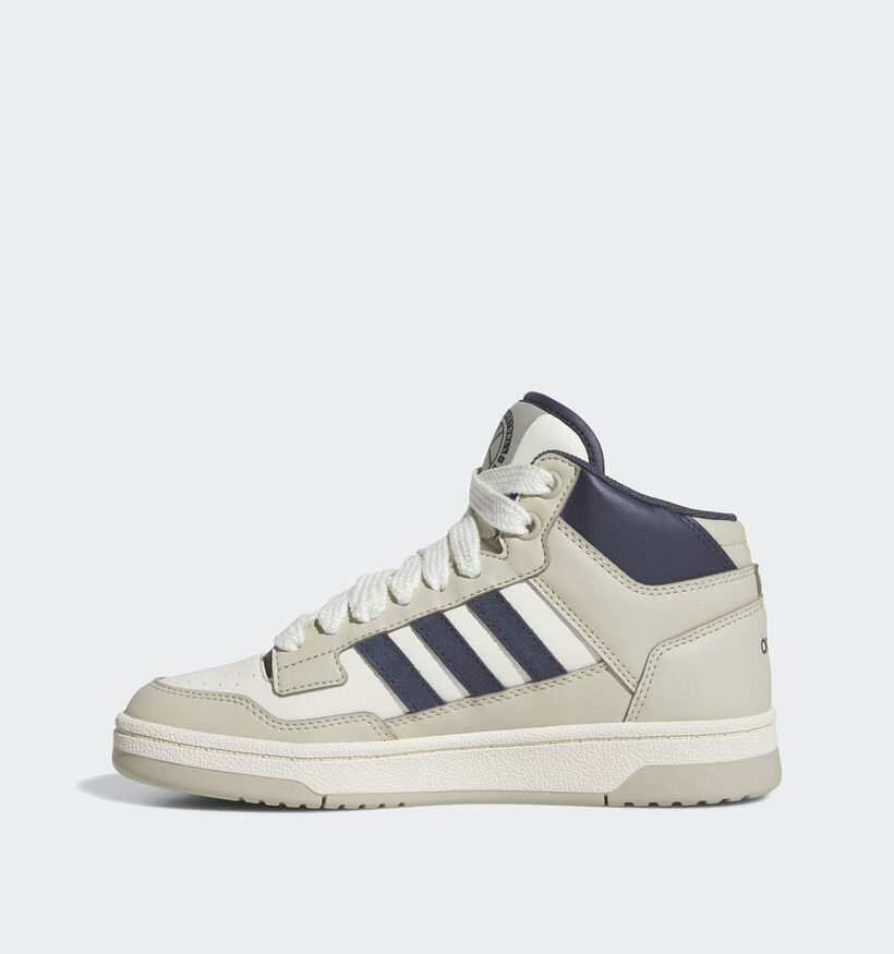 adidas Rapid Court Mid Baskets montantes en Beige pour filles, garçons (359673) - pour semelles orthopédiques