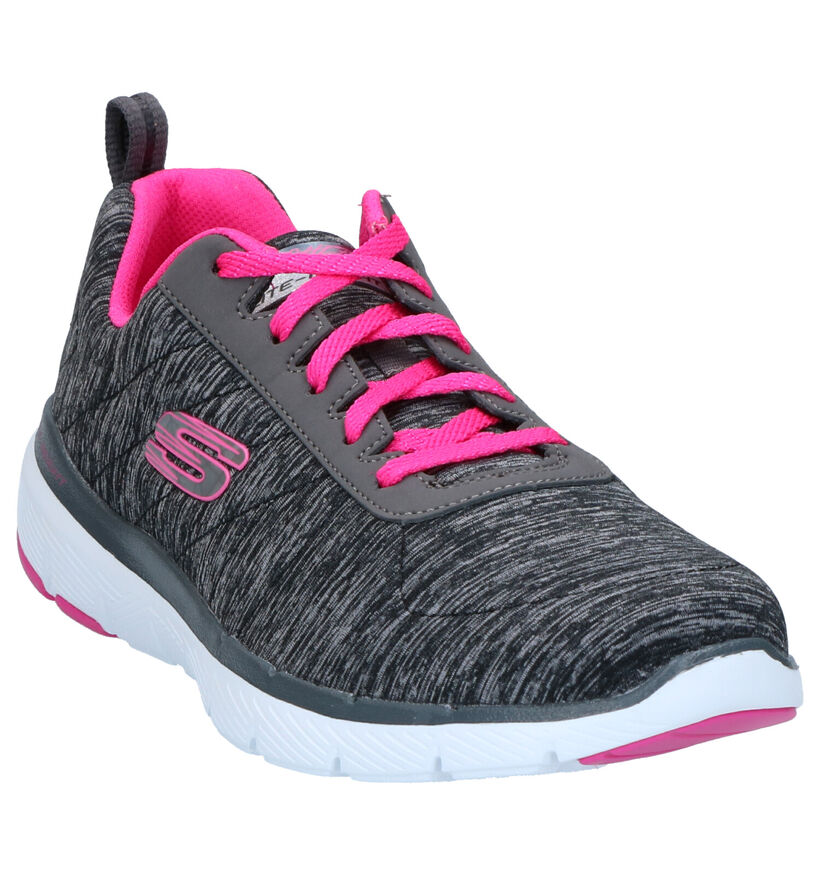 Zwarte Lage Sneakers Skechers Flex Appeal in stof (266930)