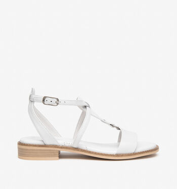 NeroGiardini Sandales Blanc/Cognac
