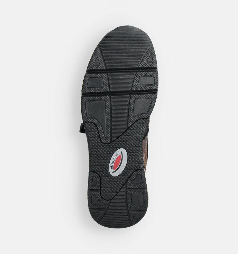 Gabor Rollingsoft Zwarte Sneakers met Rits voor dames (360318) - geschikt voor steunzolen