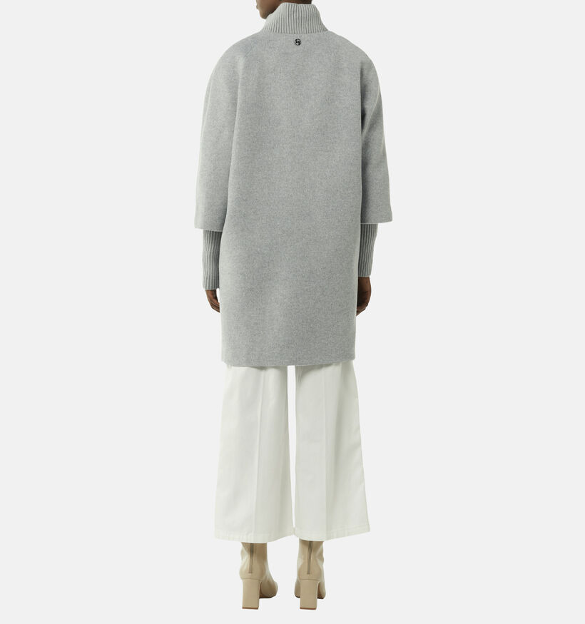 comma Grijze Halflange mantel voor dames (345674)