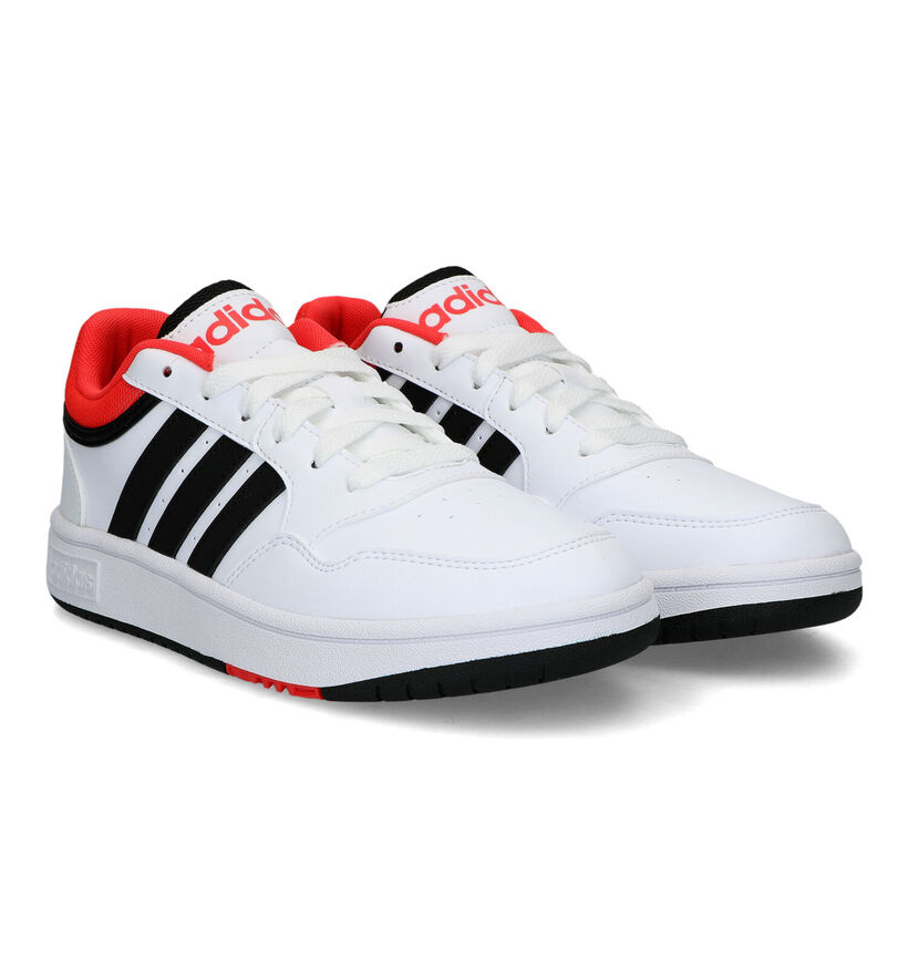 adidas Hoops 3.0 Witte Sneakers voor jongens (318804)