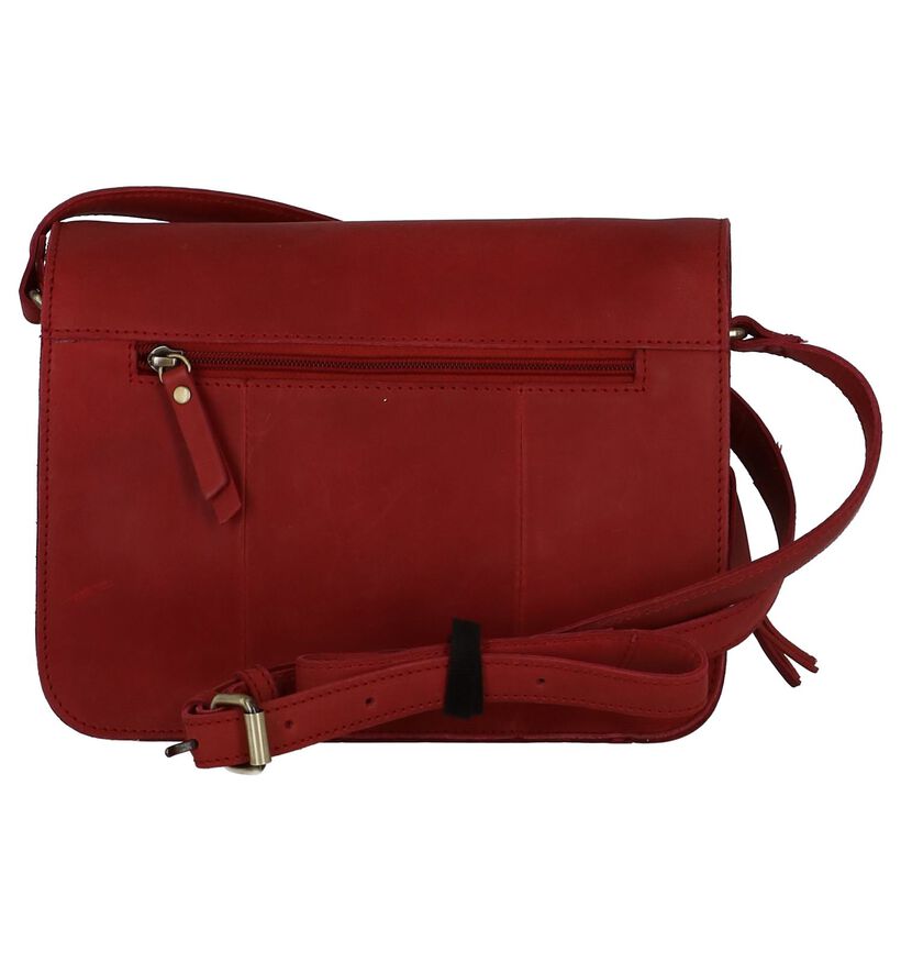 Rode Crossbodytas Burkely Daisy in leer (249374)