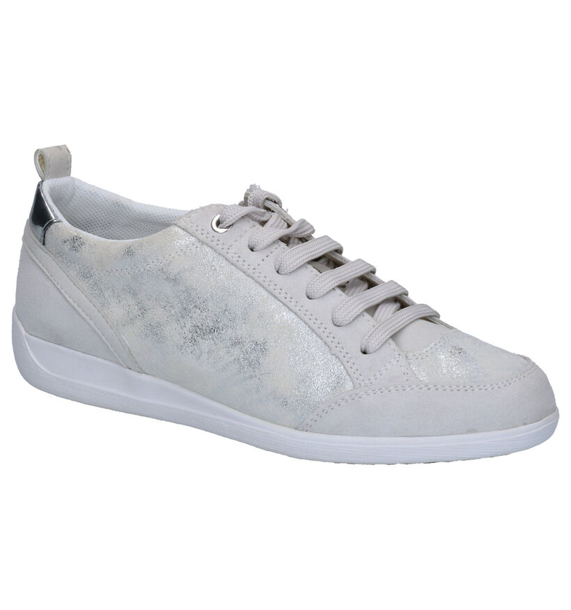 Geox Chaussures à lacets en Argent en daim (266832)