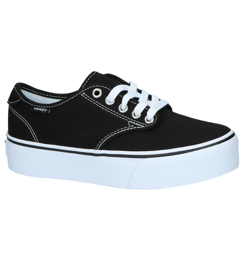 Vans Camden Platform Zwarte Skateschoenen in stof (253464)