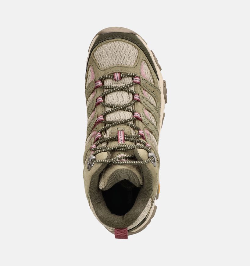 Merrell MOAB 3 Mid GTX Groene/Roze Halfhoge Wandelschoenen voor dames (377646) - geschikt voor steunzolen