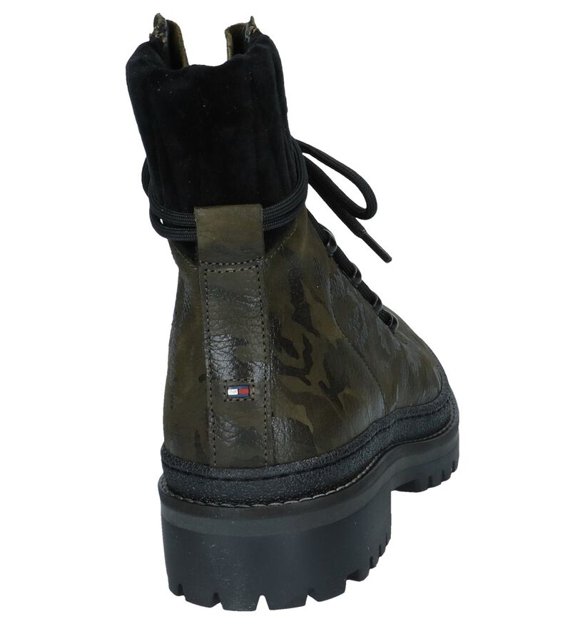 Tommy Hilfiger Bottines en Vert foncé en cuir (225494)