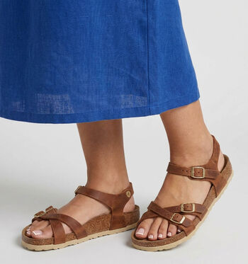 Birkenstock Sandales BLACK/COGNAC
