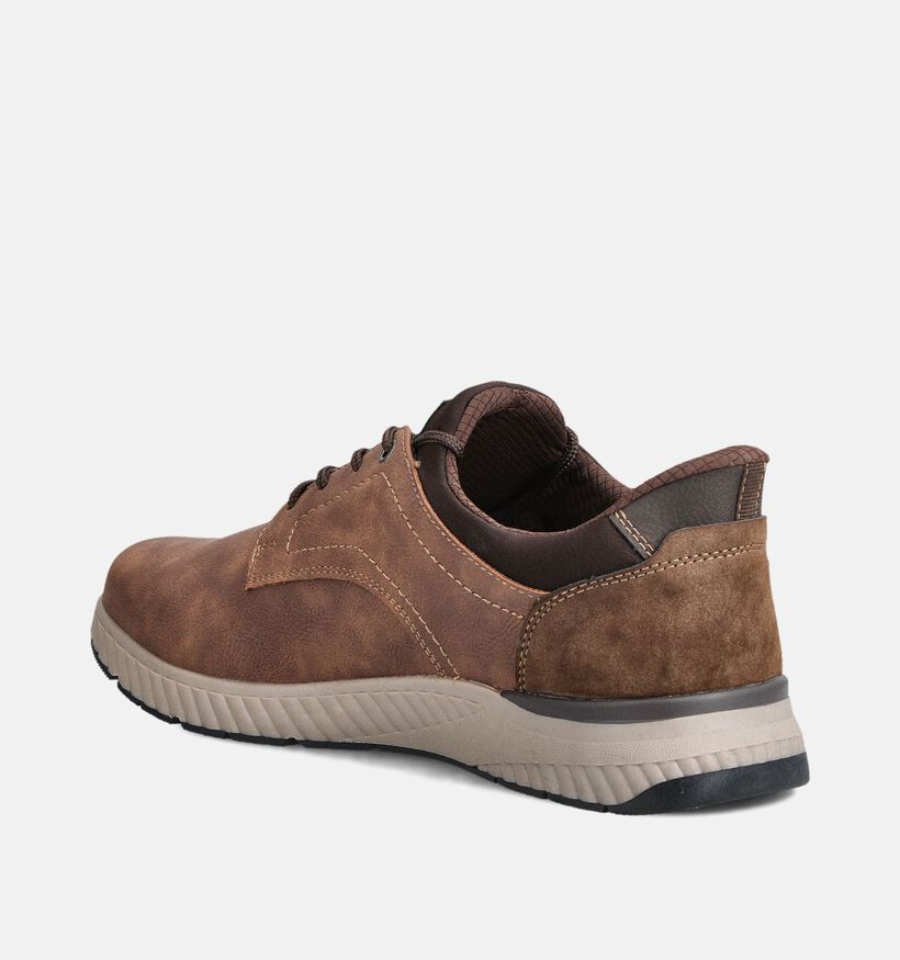 Relife Chaussures plates en Cognac pour hommes (363043) - pour semelles orthopédiques