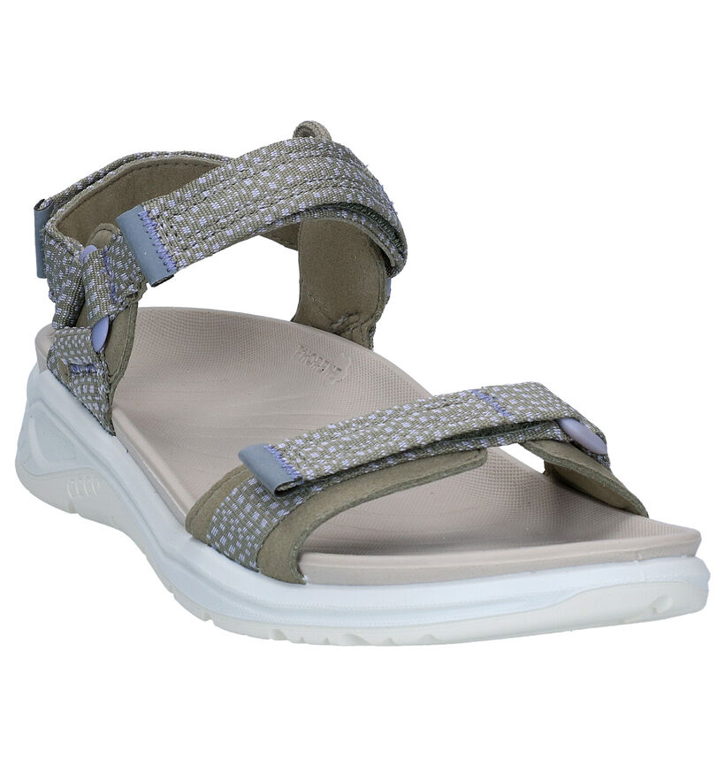 ECCO x-trinsic Kaki Sandalen in stof (287293)