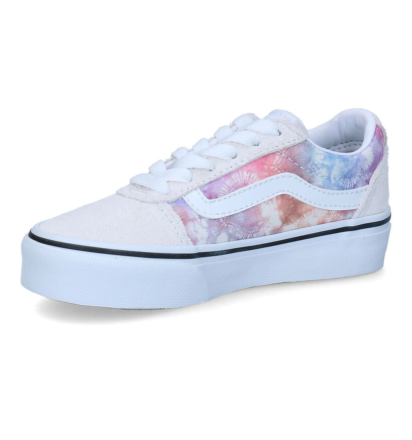 Vans Ward Heart Tie Dye Baskets en Blanc pour filles (303050)