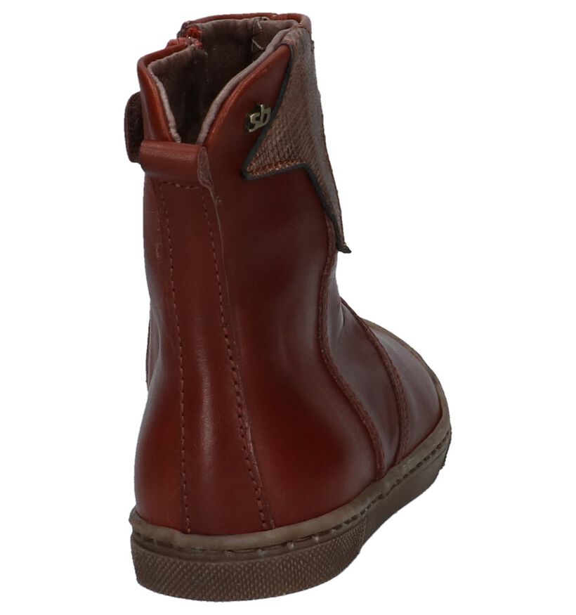 STONES and BONES Bottes basses en Brun foncé en cuir (225625)