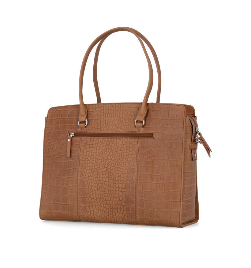 Burkely Casual Cayla Sac pour ordinateur portable en Cognac en cuir (321645)