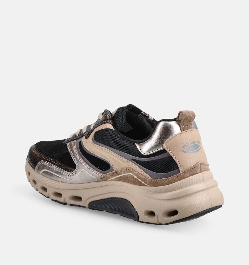 Gabor Comfort Zwarte Sneakers met Veter voor dames (376945) - geschikt voor steunzolen