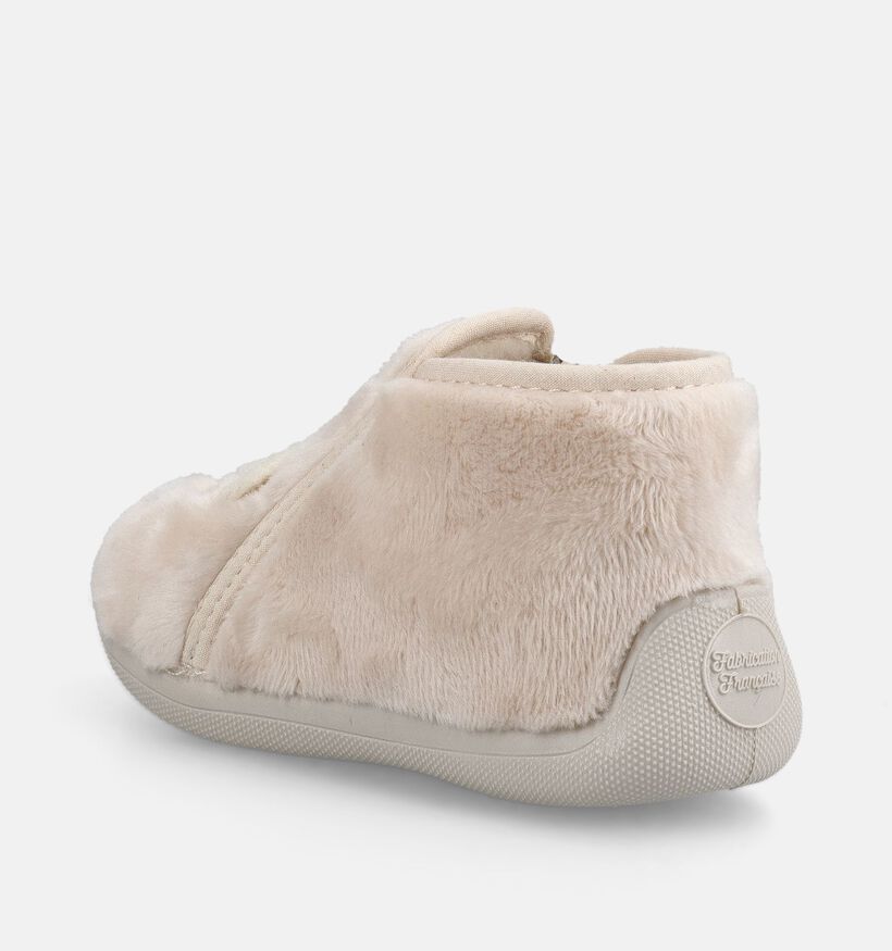 Milo & Mila Graff Ecru Pantoffels voor meisjes (381103) - geschikt voor steunzolen