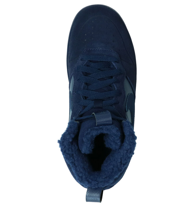Nike Court Borough Baskets en Bleu en nubuck (261729)